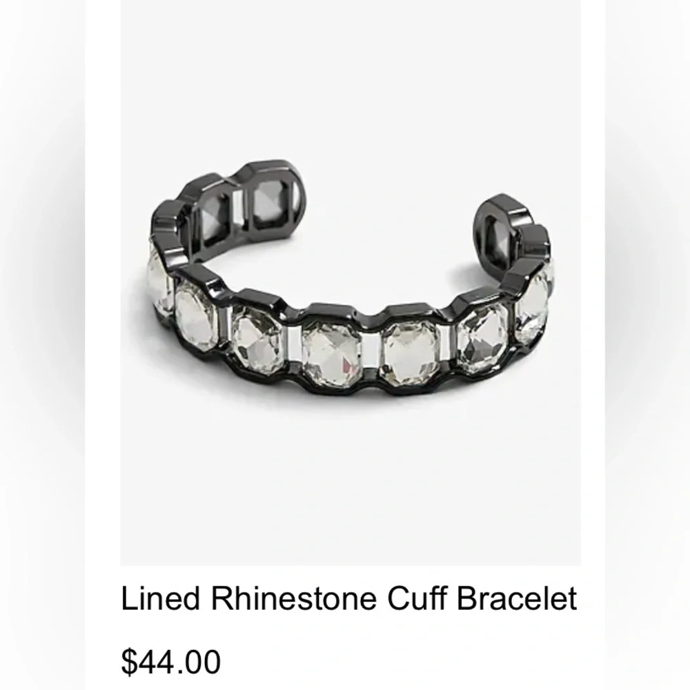 Express lined Rhinestone cuff bracelet - Picture 8 of 14